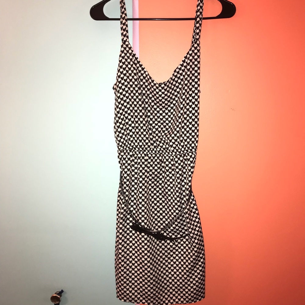 Black and white heart dress size Large.